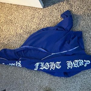 Blue full zip hoodie